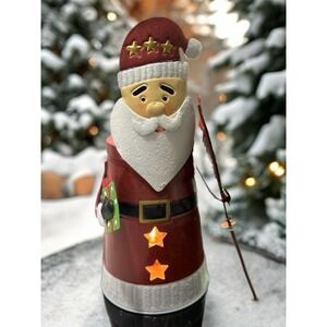 Scentsy Christmas Claus Wax Warmer Retired‎ Metal Holiday With Box No Scent Wax